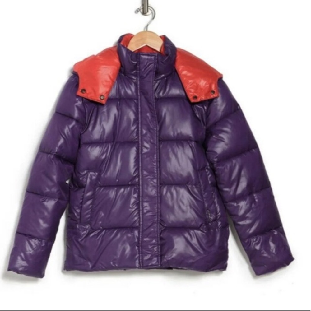 NWT Kendall & Kylie Two Tone Puffer Jacket women’s Large - Picture 2 of 13
